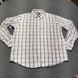 Dockers Men's Long Sleeve Button Down Plaid Shirt Size Large